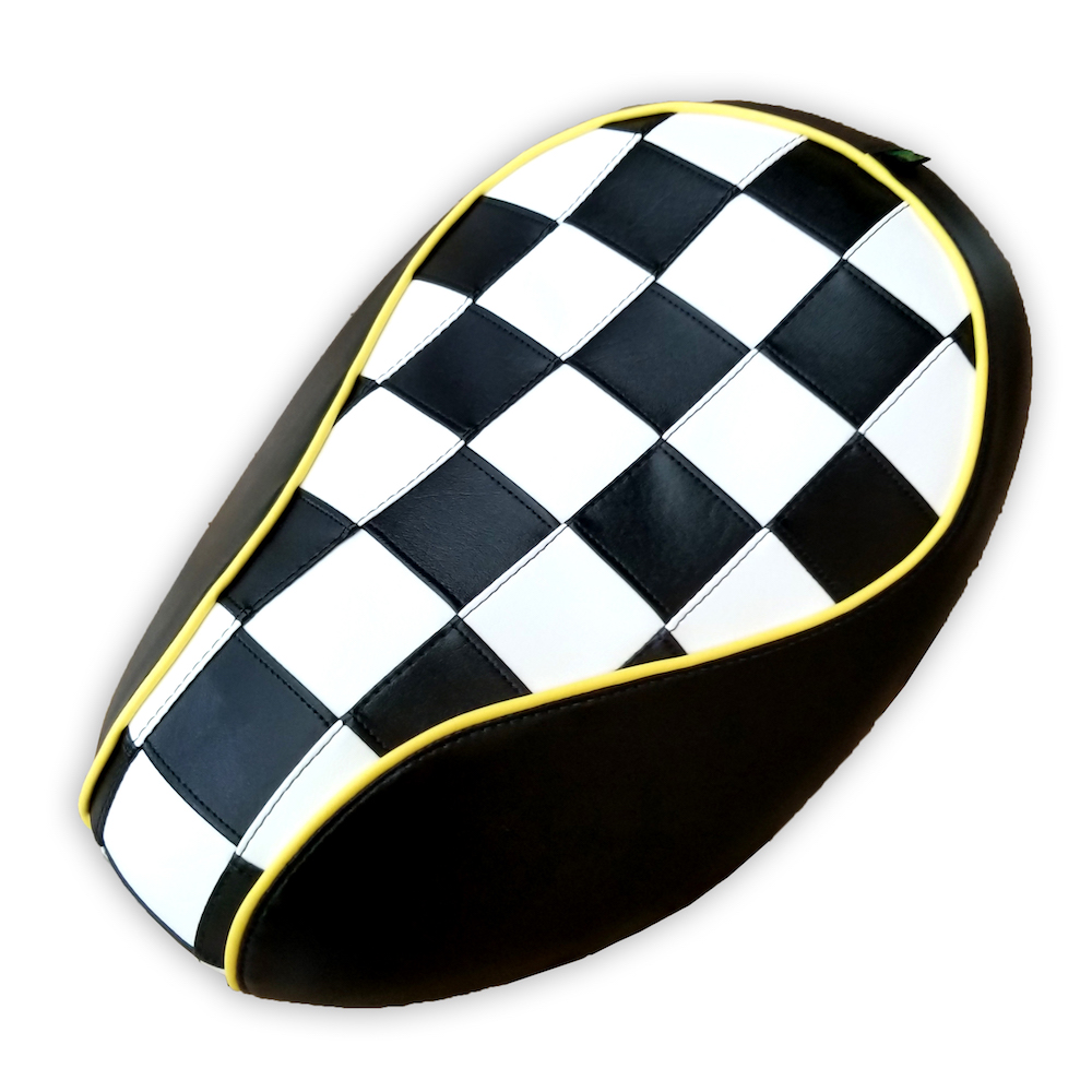 Honda Metropolitan CH50 Checkers Scooter Seat Cover Black White